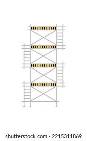 Scaffolding Construction Flat Line Icon Vector Stock Vector Royalty