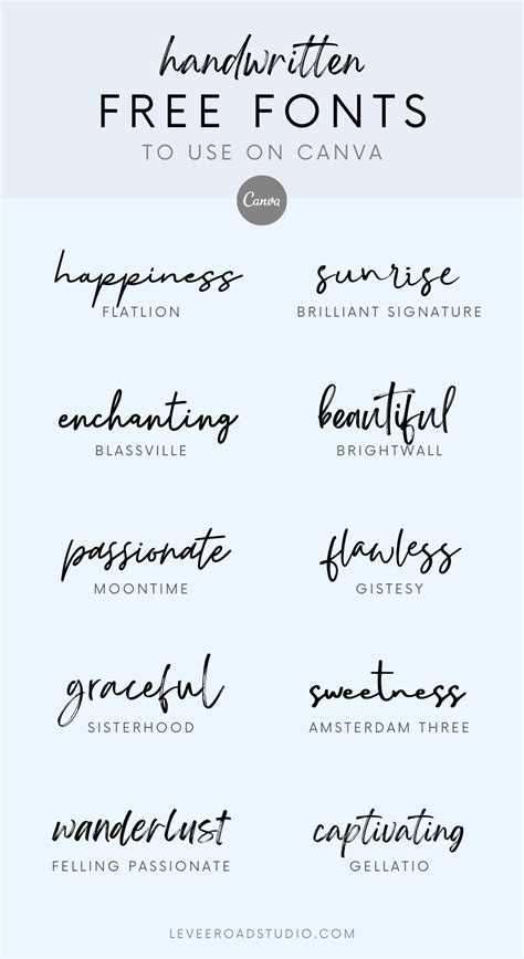 Cursive Fonts For Signs