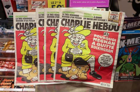 Charlie Hebdo cartoon of Meghan, Queen Elizabeth sparks outrage | Daily ...