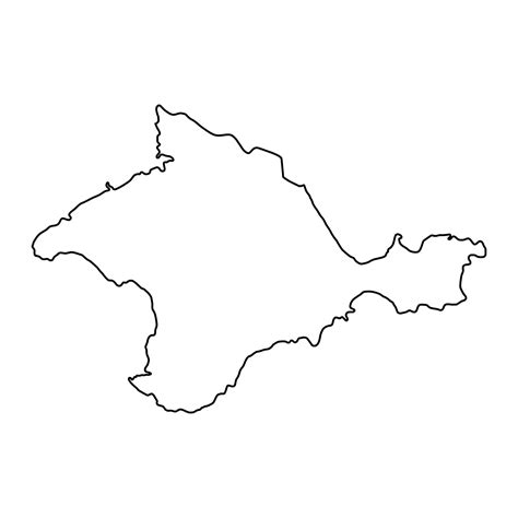 Autonomous Republic of Crimea map, province of Ukraine. Vector ...