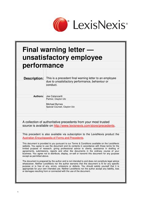 Final Warning Letter To Employee Poor Performance How To Write A Warning Letter To Employee