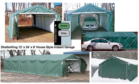 4seasongreenhouse Mdm Rhino Shelter 12 X 24 X 8 Extended Portable Garage