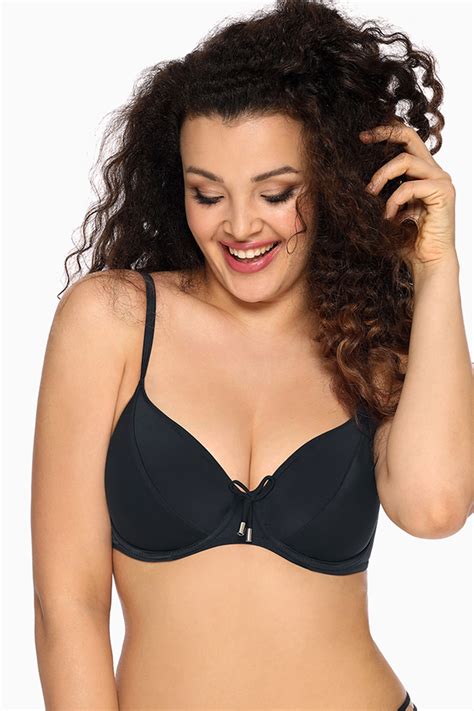 Ava Stunning Underwired Non Padded Bikini Top Sk Black Black