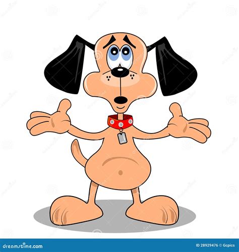 A cartoon dog looking up stock vector. Illustration of regret - 28929476