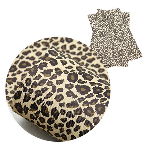 6pcs Set Leopard Print Leather Sheetsglitter Cheetah Print Etsy