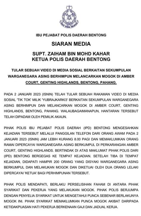 Polis Diraja M Sia On Twitter Isu Tular Kenyataan Media Ketua Polis