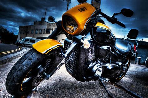 Hd Wallpaper Lowlight Photography Of Yellow And Black Cruiser