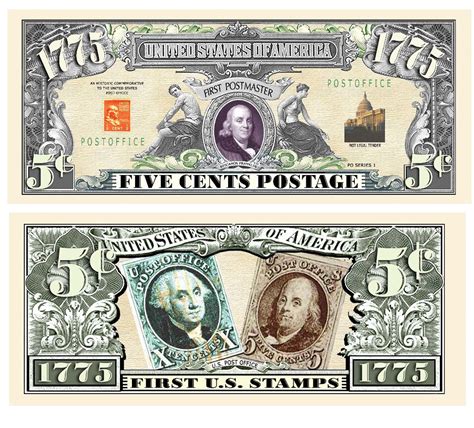 US Postal Service Ben Franklin Collectible Dollar Bill – American Art ...