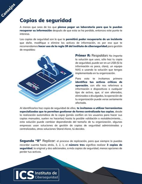 Tips Copias De Seguridad 3R By Instituto De Ciberseguridad Issuu