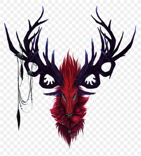 Drawing Deer Demon, PNG, 1232x1362px, Drawing, Antler, Art, Beak ...