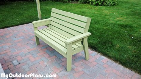 DIY 2x4 Simple Garden Bench | MyOutdoorPlans