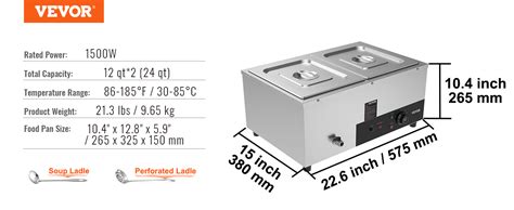 Vevor Commercial Electric Food Warmer Countertop Buffet 2 12qt Pan Bain Marie Vevor Au