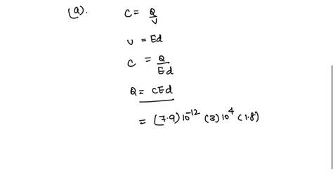 Solved A Parallel Plate Capacitor Has Capacitance C0 790 Pf When