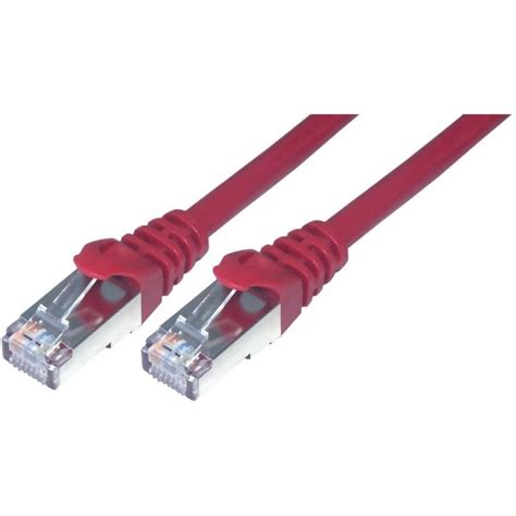 Stock Bureau MCL SAMAR Cordon De Brassage RJ45 CAT 6 F UTP 2m Rouge