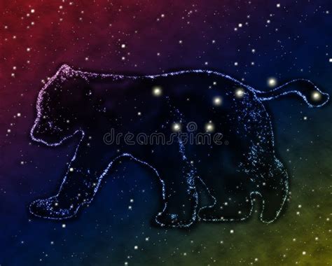 Constellation of Big Dipper Stock Illustration - Illustration of night ...