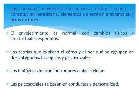 Teorías del envejecimiento adulto mayor pptx