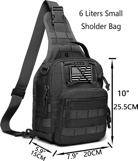 Atbp Small Tactical Sling Backpack With Concealed Pistol Holster Black