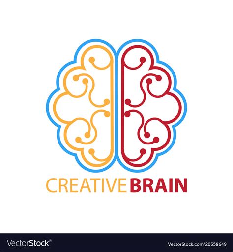 Creative brain logo Royalty Free Vector Image - VectorStock