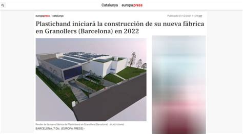 Plasticband iniciará la construcción de su nueva fábrica en Granollers