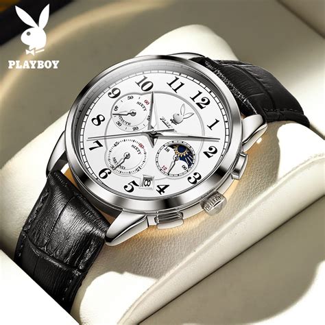 Jual Playboy Jam Tangan Pria Anti Air Original Kulit Tahan Keren Led