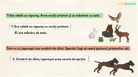 Povestirea scrisă a unui text Partea II Limba ți literatura română