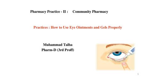 Solution How To Use Eye Ointments And Gels Properly Studypool