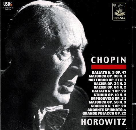 Club CD: CHOPIN - Horowitz Performs Chopin