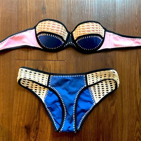 Vintage Victorias Secret Crochet Bikini Swimsuit Gem