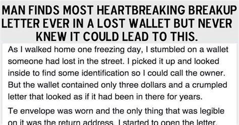 Man Finds Most Heartbreaking Breakup Letter Ever In A Lost Wallet But ...