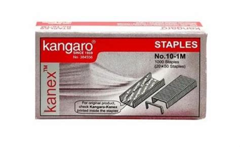 Silver Kangaro No 10 Staple Pins For Office Finish Type Polished At