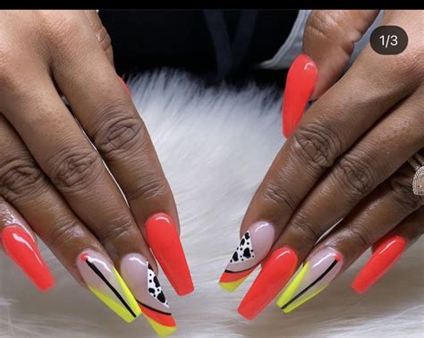 Pin By Tynisha Clarke On Nail Art Neon Acrylic Nails Makeup Nails