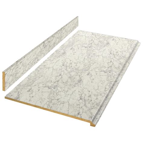 Hampton Bay 8 Ft White Laminate Countertop Kit With Full Wrap Ogee