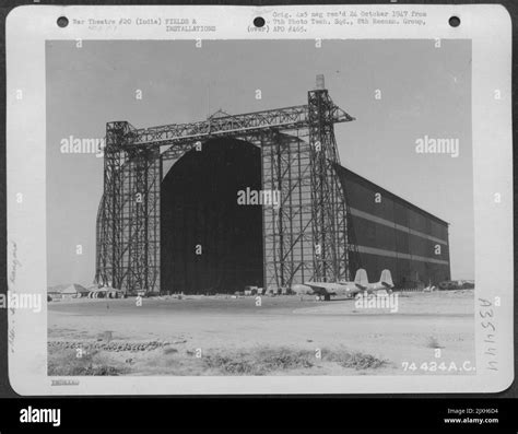 Dirigible Hangar With Parking Apron In Foreground At Karachi Air Base