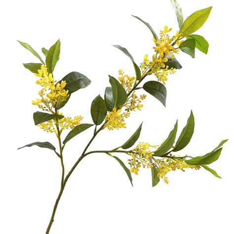 Kripyery Artificial Tree Branch Osmanthus Fragrans Small Yellow Flower