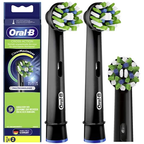 2x KoŃcÓwki Oral B Cross Action Eb50 Black Do Szczoteczki Elektrycznej