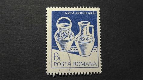 Postage Stamp Posta Romana Arta Populara Pottery Medium Size Stamp