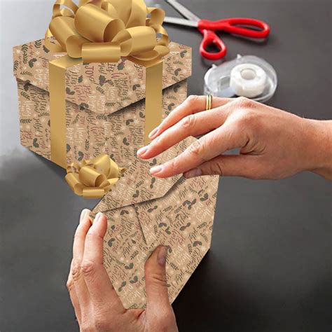 Paper Paper DIY Gift Kraft Vintage Wrapping Christmas Paper Wrapping ...