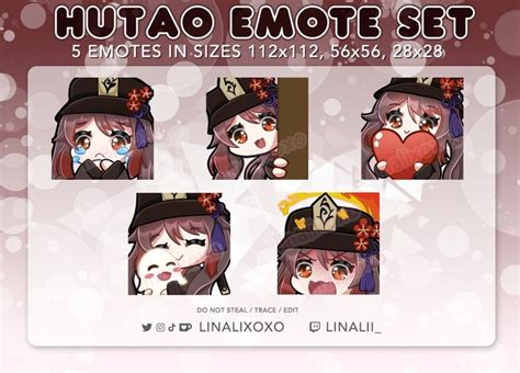 Genshin Impact Hutao Emote Set Twitch Discord In Impact Png