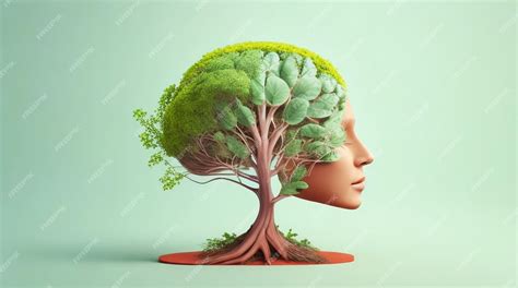 Premium Ai Image Human Brain Tree And Selfcare And Mental Health