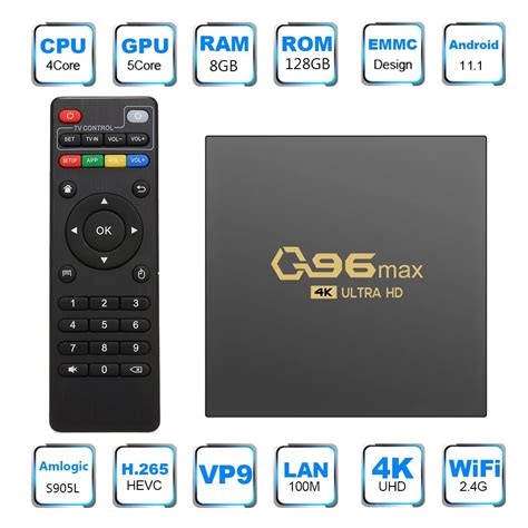 Gb Gb Media Player H Q Max Smart Tv Box Android Amlogic