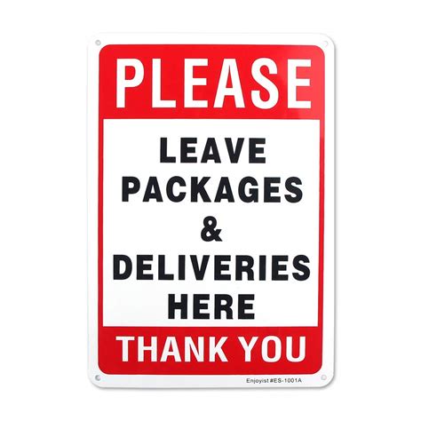 Please Leave Deliveries Here Sign