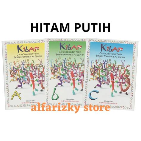 Jual Buku Kibar Hitam Putih A B C Cara Cepat Dan Fasih Belajar Membaca