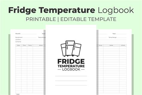 Premium Vector Fridge Temperature Logbook Kdp Interior