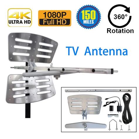 Antena Digital Amplificada ATSC HDTV 4K 1080P Para Exteriores Rotaci N