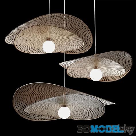 3d Model Rattan Pendant Light 10