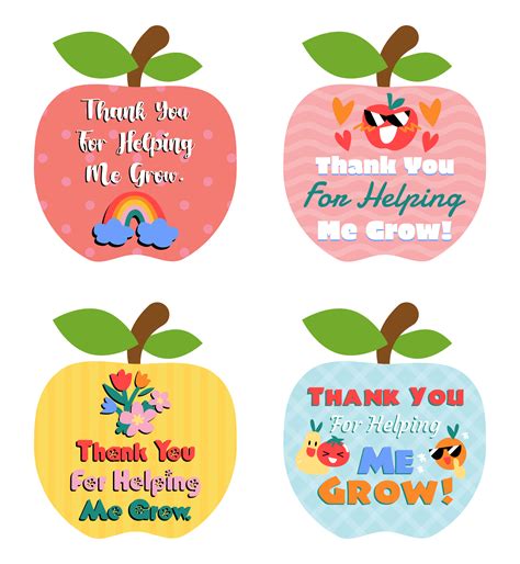 6 Best Images Of Thanks For Helping Me Grow Printable Thank You For