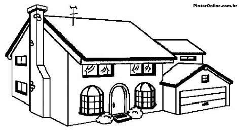 Desenho De Casa Colorida - Molde de desenho de casa para imprimir, coloridas e fachadas modernas