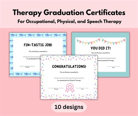 Therapy Graduation Certificates Therapy Pediatric Occupational Therapy Certificate Physical