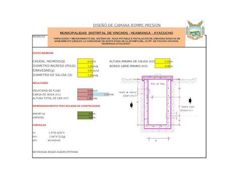 XLSX CALCULO DE ALTURA DE ROMPE PRESION Xlsx DOKUMEN TIPS