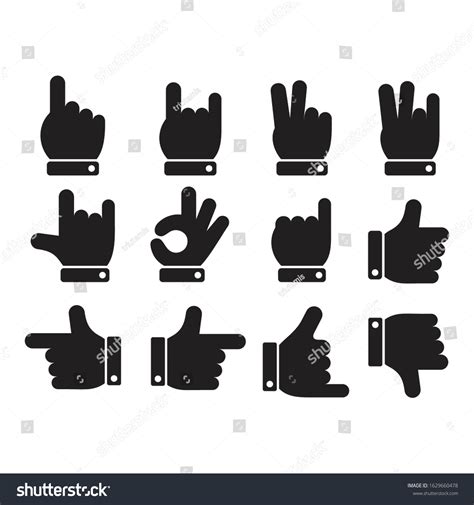 Various Gestures Human Hands Vector Flat Stock Vector (Royalty Free) 1629660478 | Shutterstock